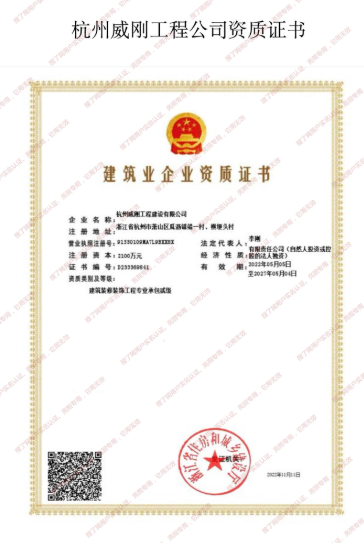 Hangzhou Weiyang Metal Products Co., Ltd. qualification 1